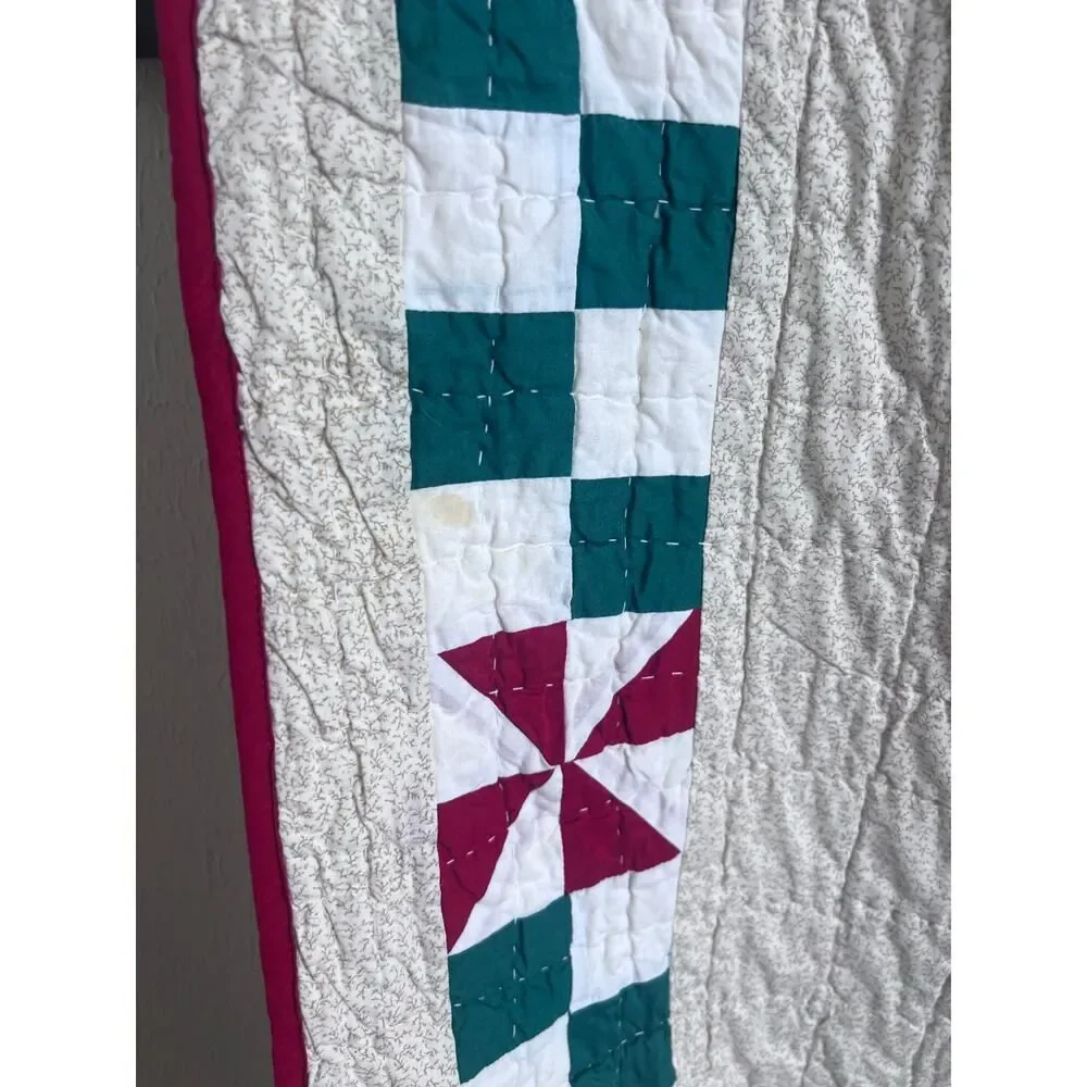 Homemade Traditional Christmas Tree‎ Quilt Wall Hanging 57.5